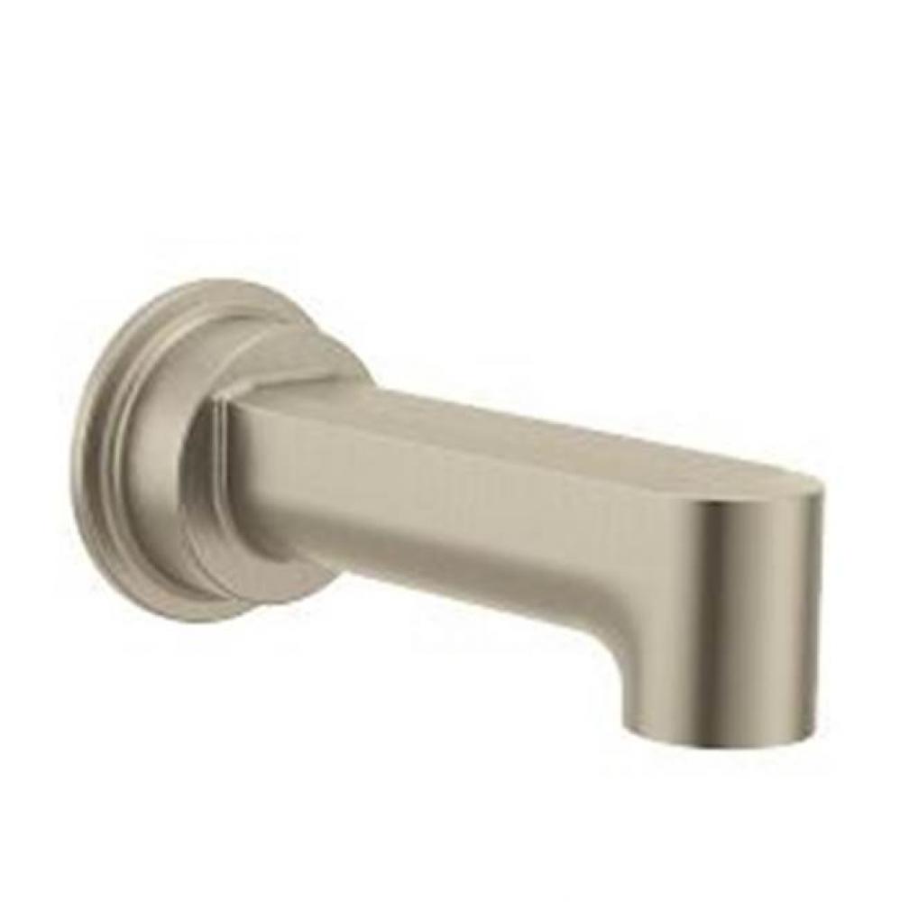 Brushed nickel nondiverter spouts