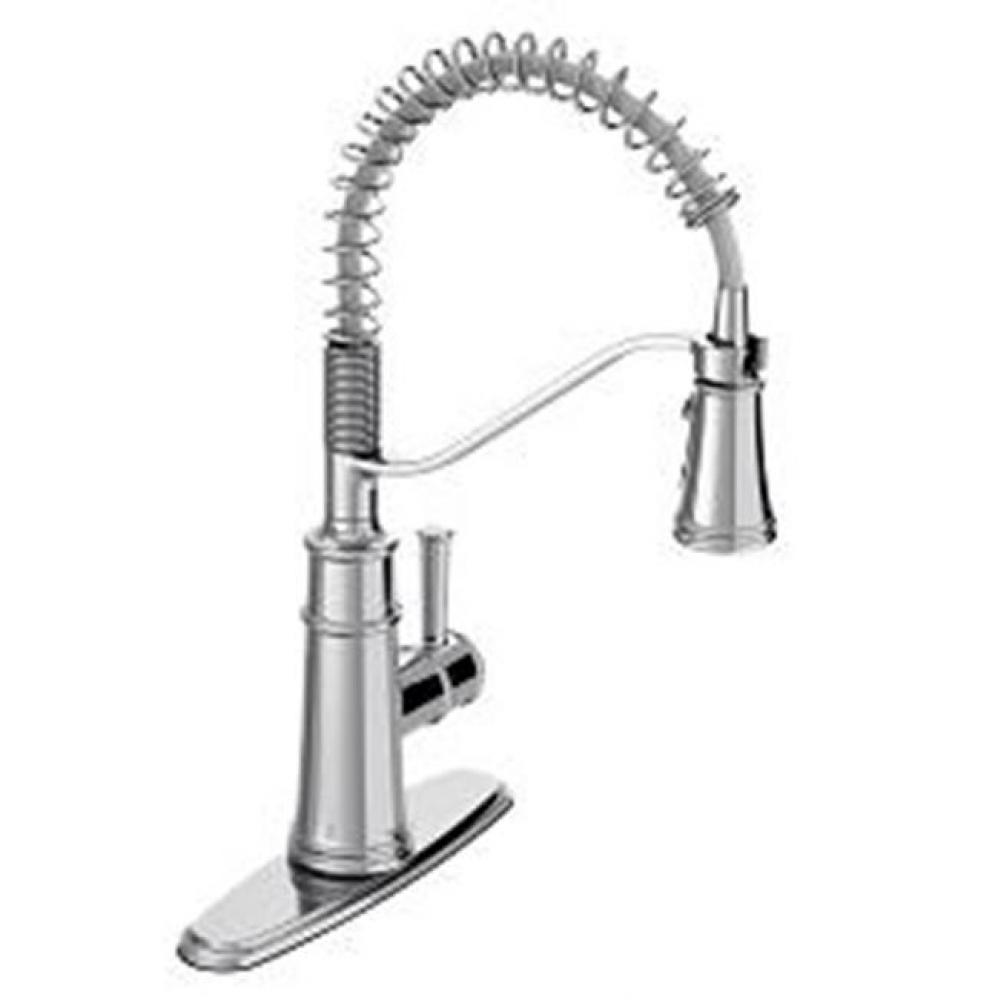 Chrome One-Handle Pulldown Kitchen Faucet