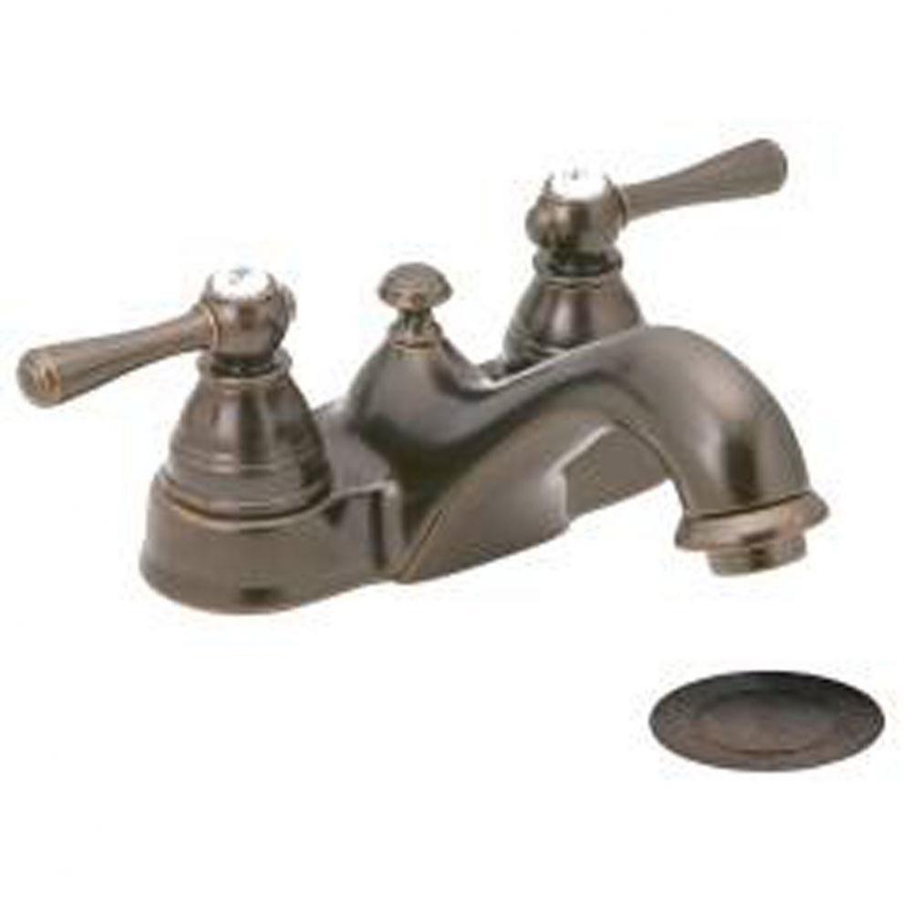 Oil rubbed bronze two-handle bathroom faucet