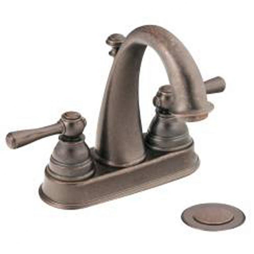 Oil rubbed bronze two-handle bathroom faucet