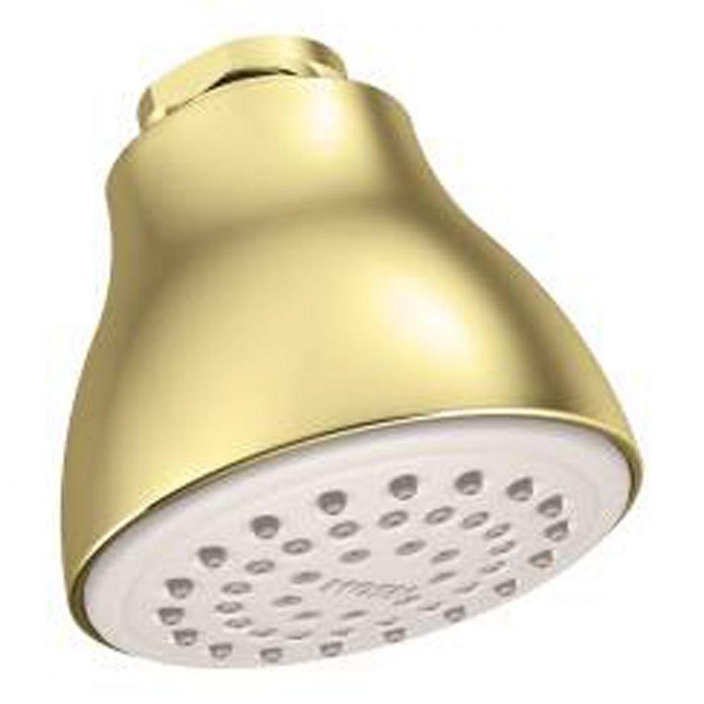 Polished brass one-function 2-1/2&apos;&apos; diameter spray head standard