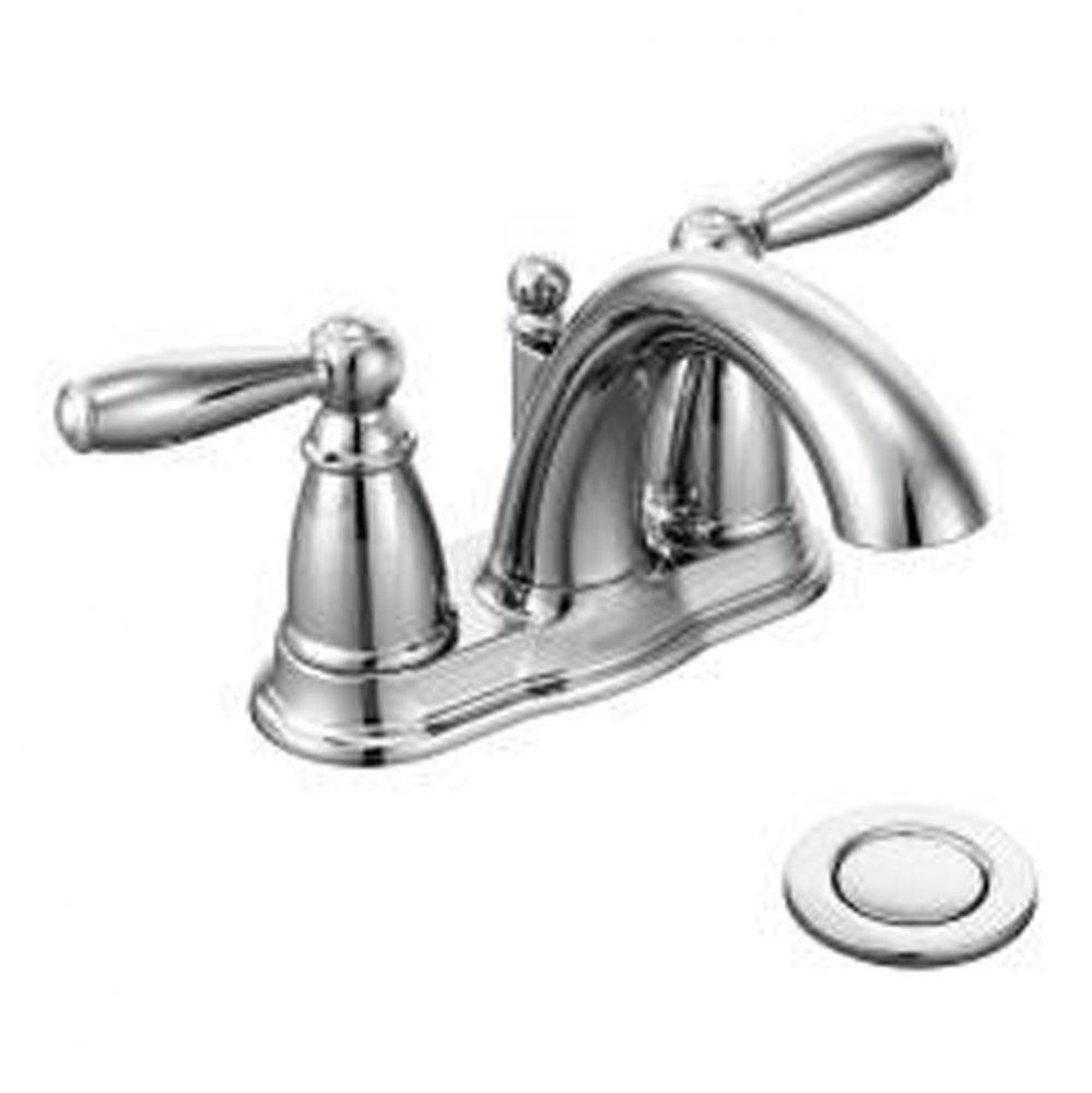 Chrome two-handle bathroom faucet