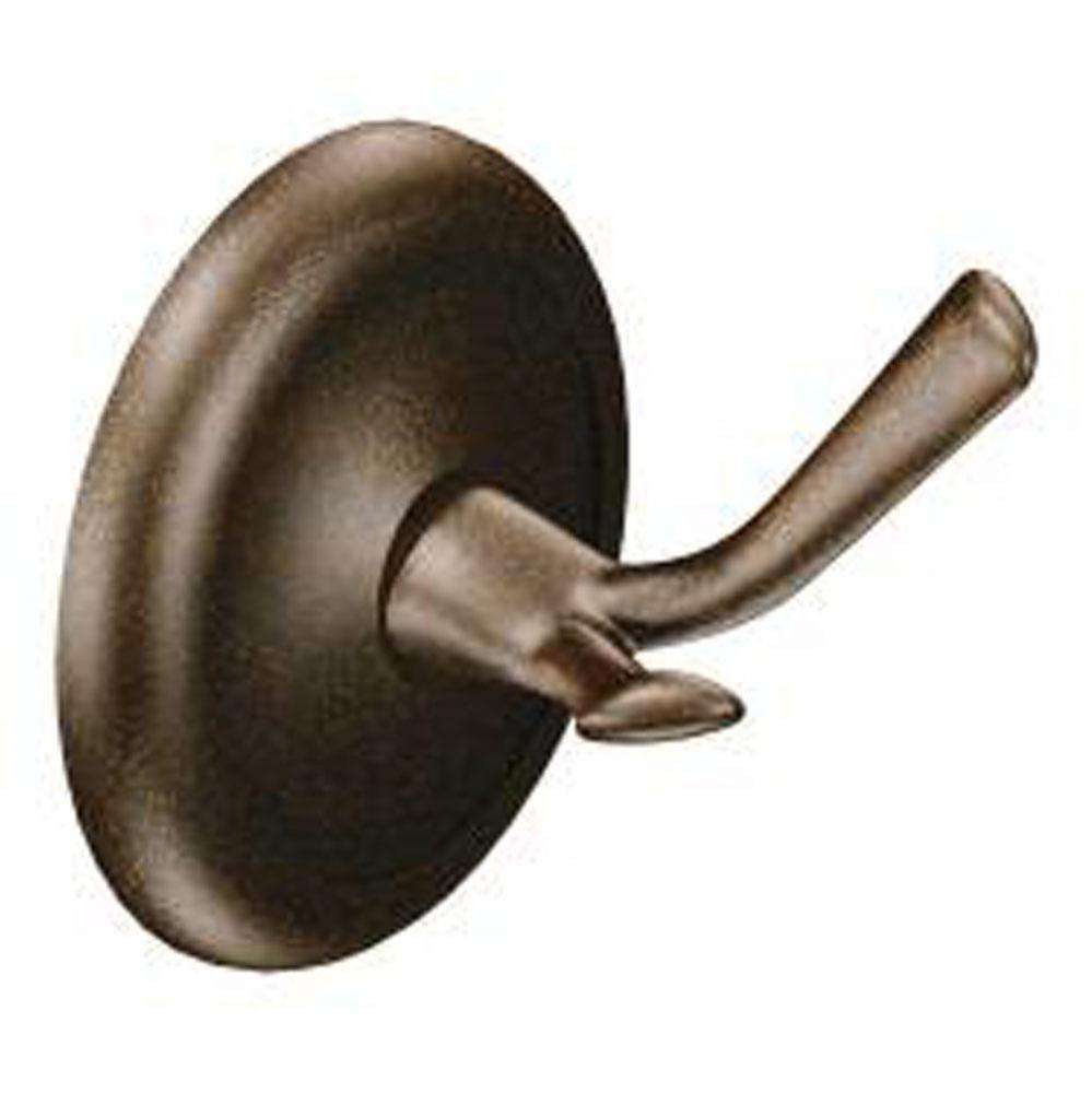 Old world bronze double robe hook