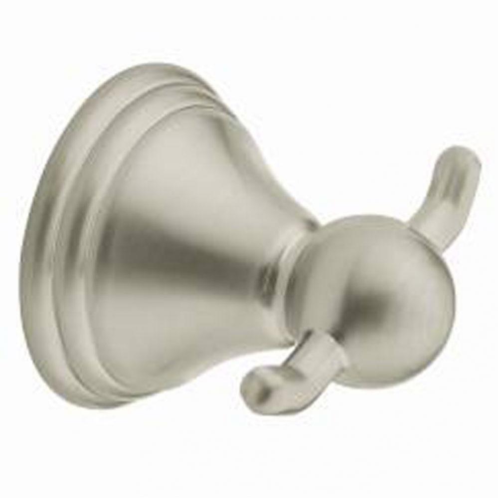 Brushed Nickel Double Robe Hook