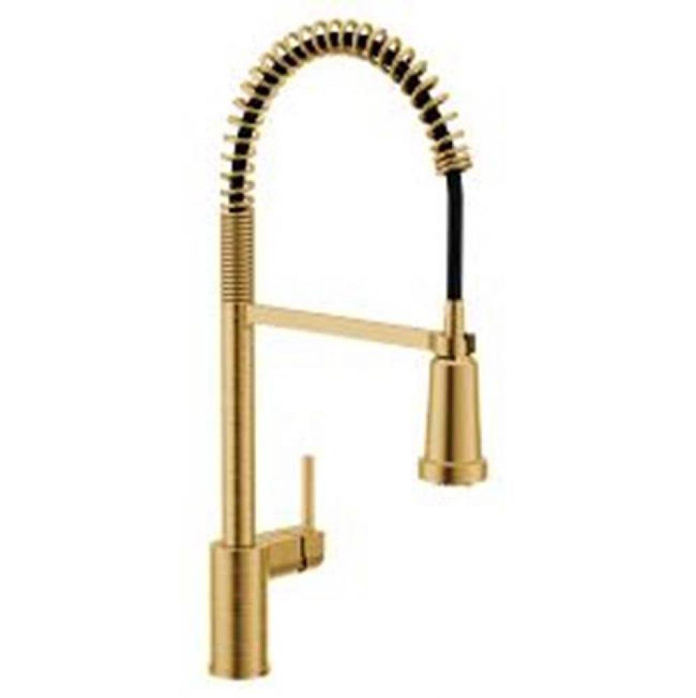 Brushed Gold One-Handle Filtering Pulldown Kitchen Faucet