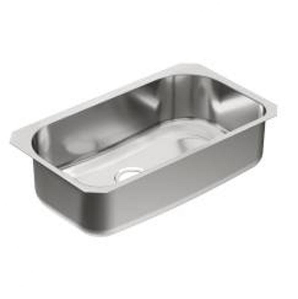31-1/4&apos;&apos;x18&apos;&apos; stainless steel 18 gauge single bowl sink