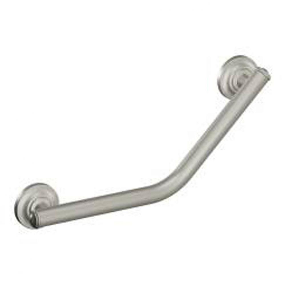 Brushed nickel 16&apos;&apos; angled grab bar