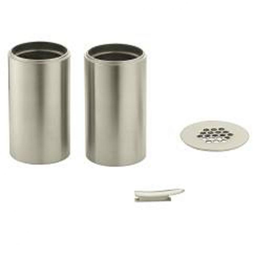 Brushed nickel extension kits