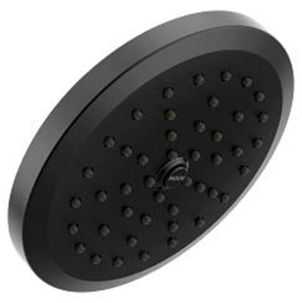 Matte black one-function 6-3/4&apos;&apos; diameter spray head rainshower