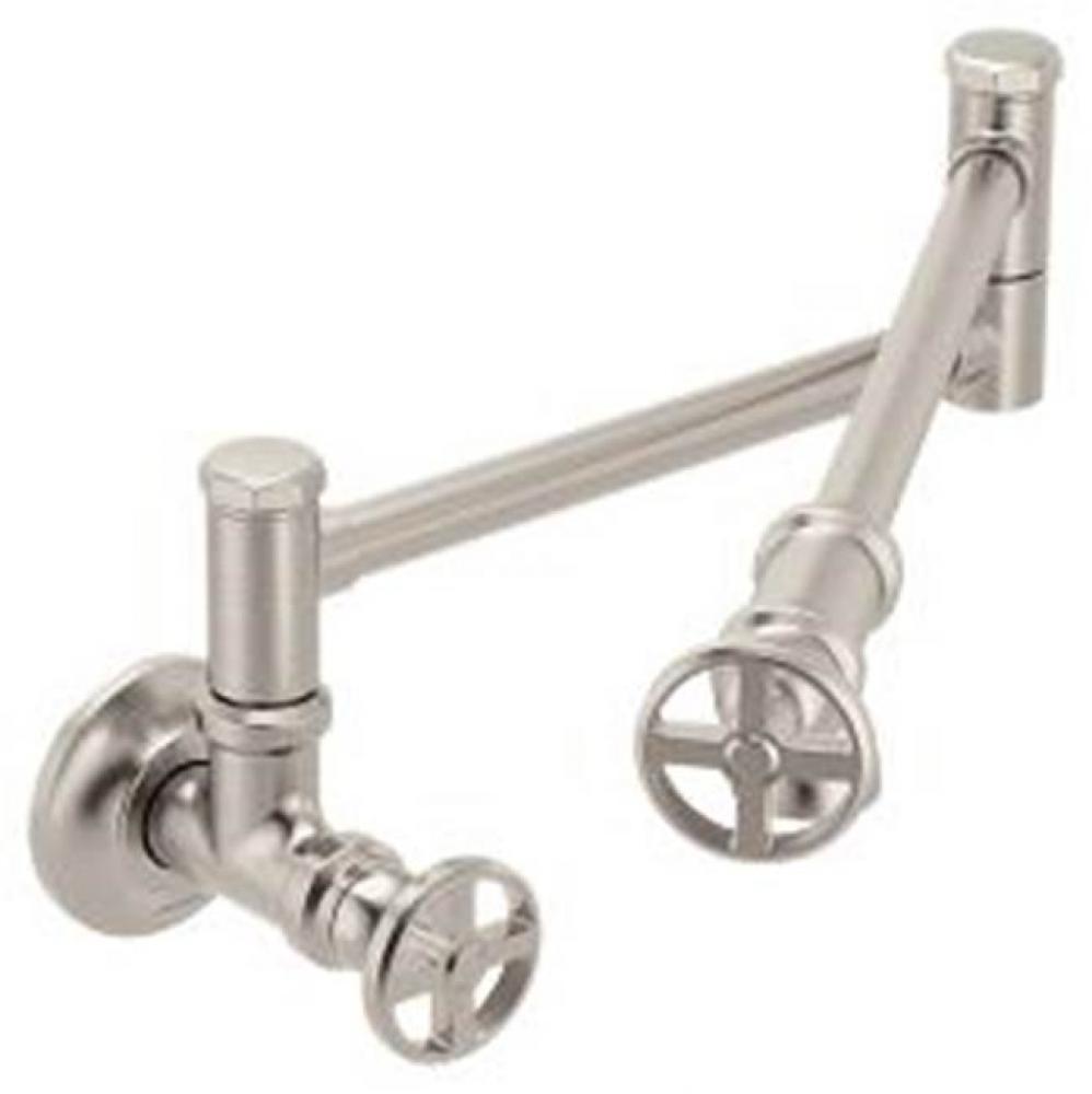 Spot resist stainless two-handle kitchen faucet