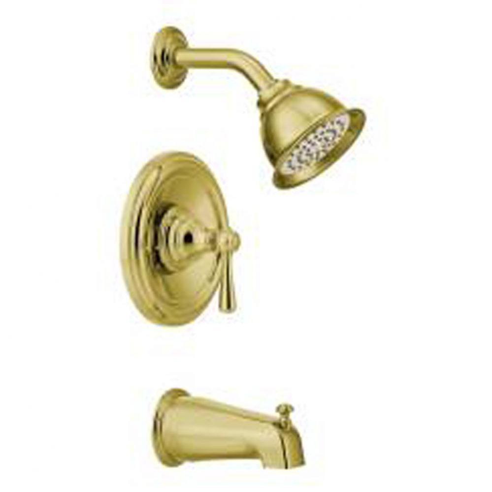 Polished brass Posi-Temp tub/shower
