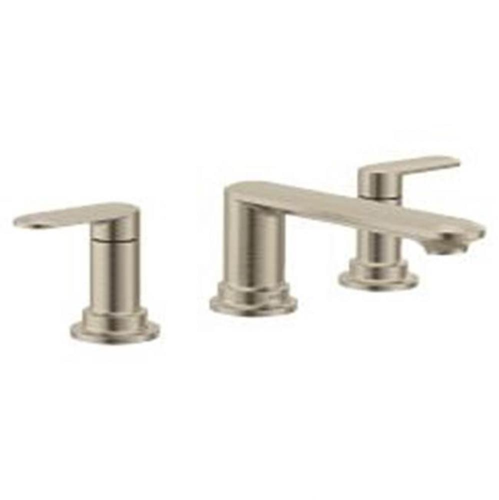 Brushed nickel two-handle roman tub faucet