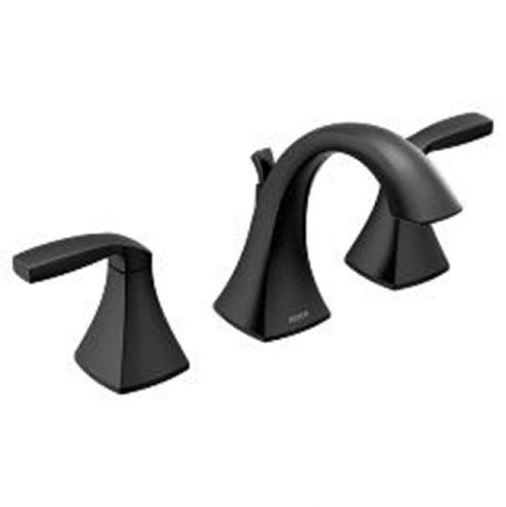 Matte black two-handle bathroom faucet