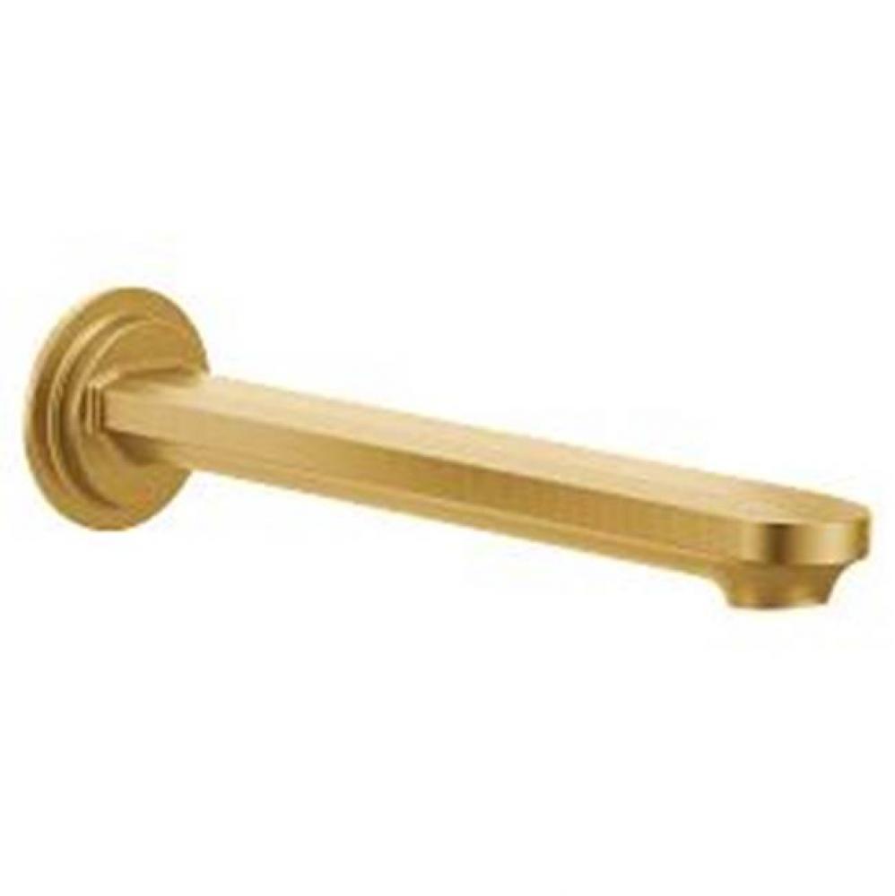 Brushed gold one-handle tub filler