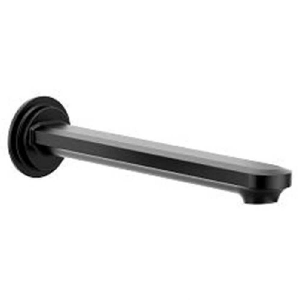 Matte black one-handle tub filler