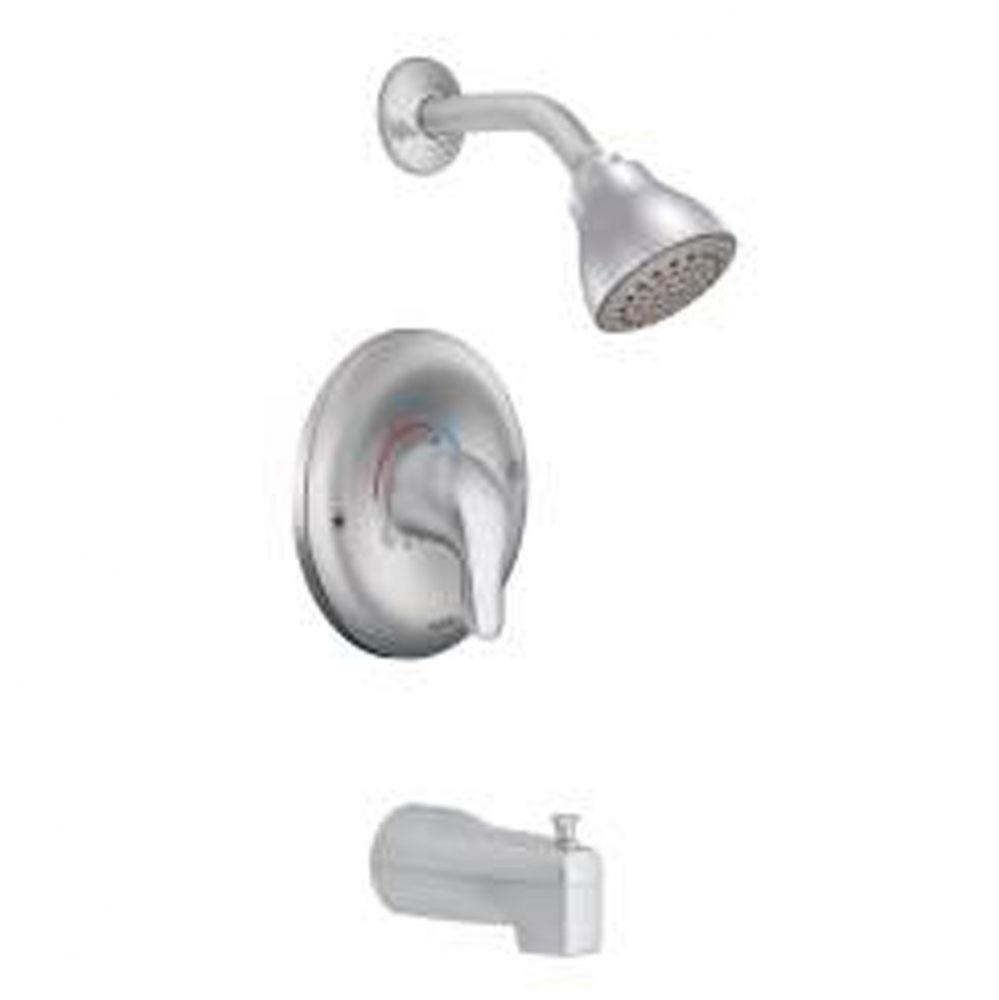 Brushed chrome Posi-Temp(R) tub/shower