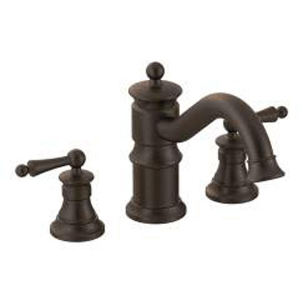 Oil rubbed bronze two-handle roman tub faucet