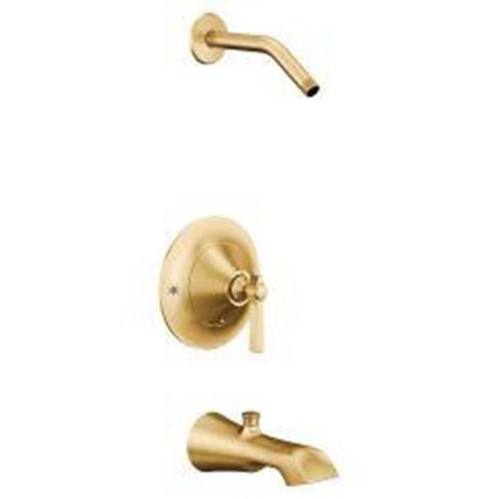 Brushed gold Posi-Temp(R) tub/shower