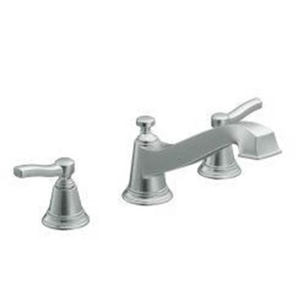 Chrome two-handle roman tub faucet