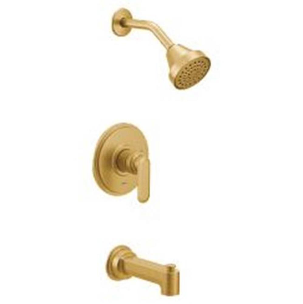 Brushed gold M-CORE 2 series tub/shower