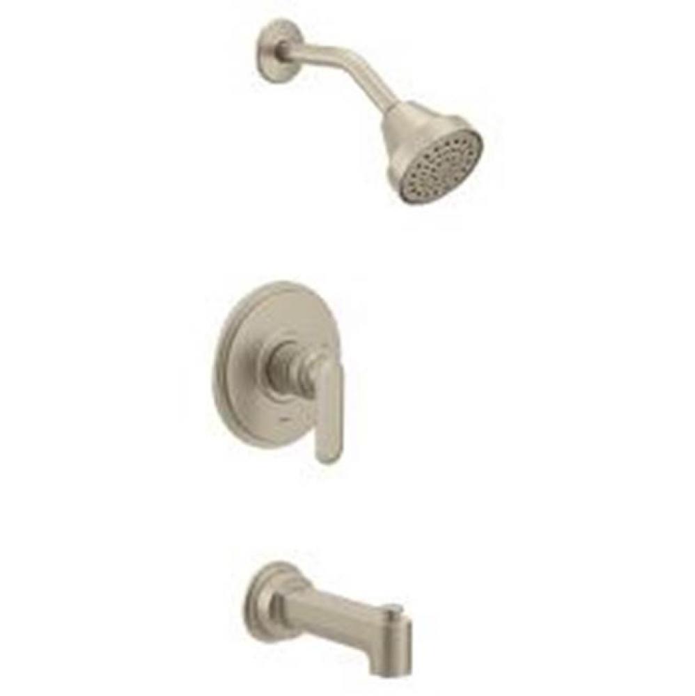 Brushed nickel M-CORE 2 series tub/shower