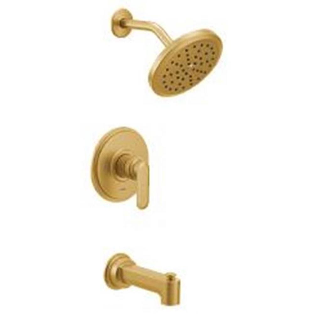 Brushed gold M-CORE 3 series tub/shower