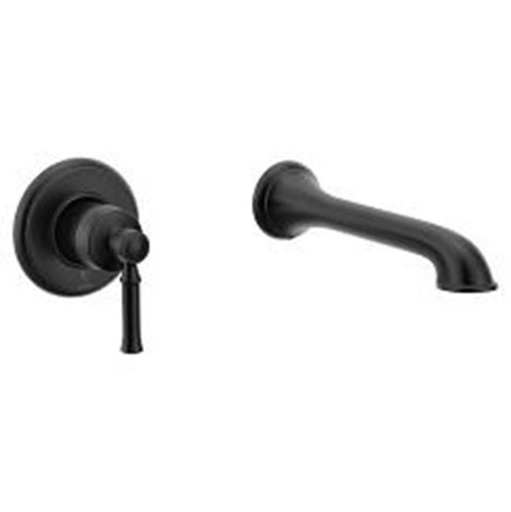 Dartmoor 1H Wall Mount Tub Filler, Matte Black