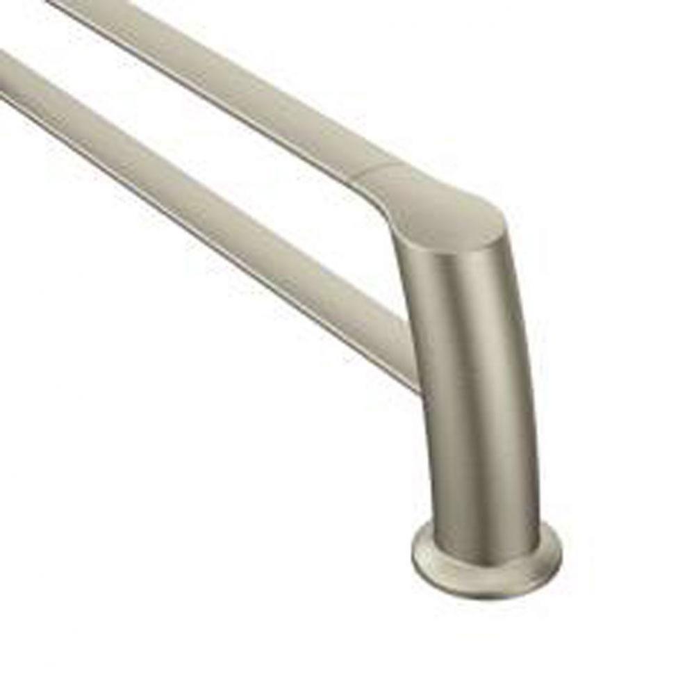 Brushed nickel 18&apos;&apos; double towel bar