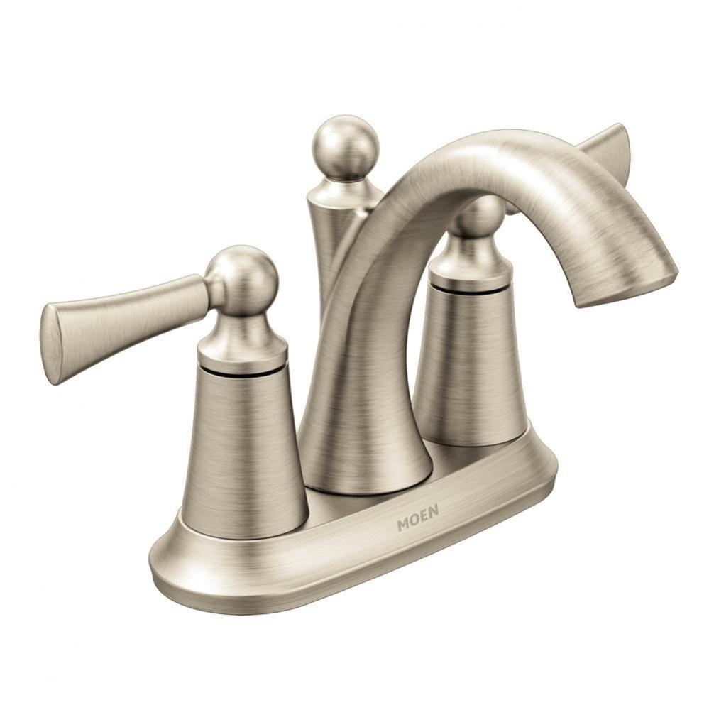 Wynford Two-Handle Centerset High Arc Bathroom Faucet, Brushed Nickel