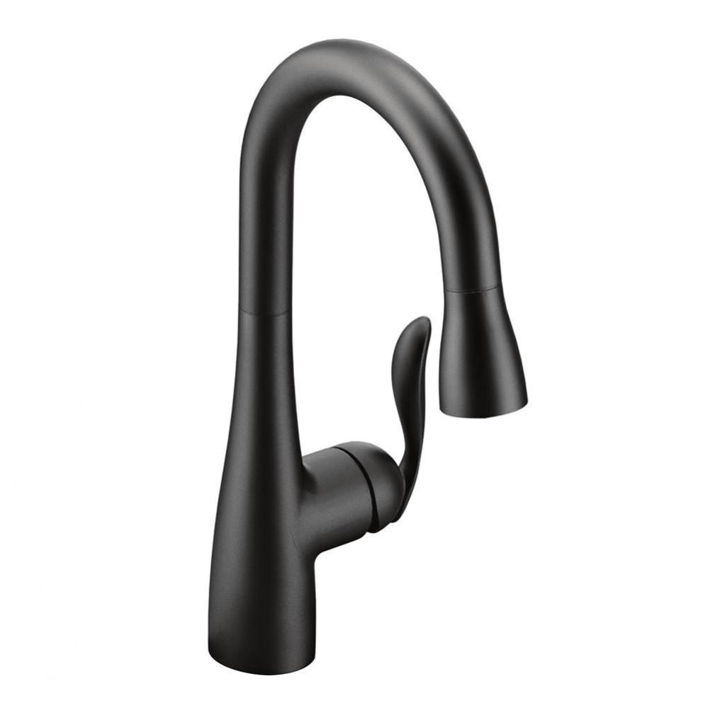 Arbor One Handle High Arc Pulldown Bar Faucet with Reflex, Matte Black