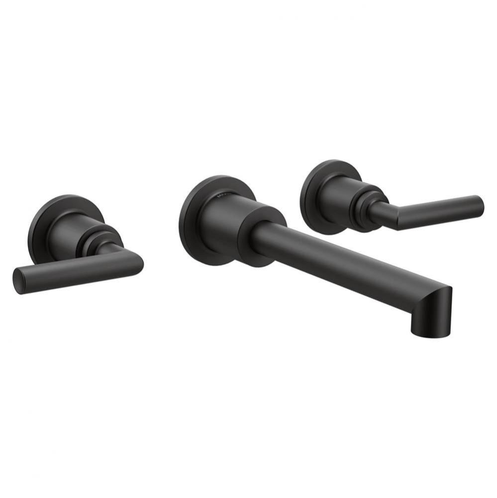 Arris Wall Mount 2-Handle Bathroom Faucet Trim Kit in Matte Black (Valve Sold Separately)