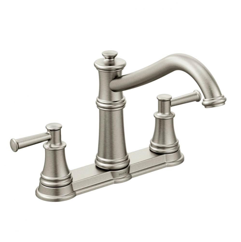 Belfield Traditional Two Handle High Arc Kitchen Faucet, Spot Resist Stainless