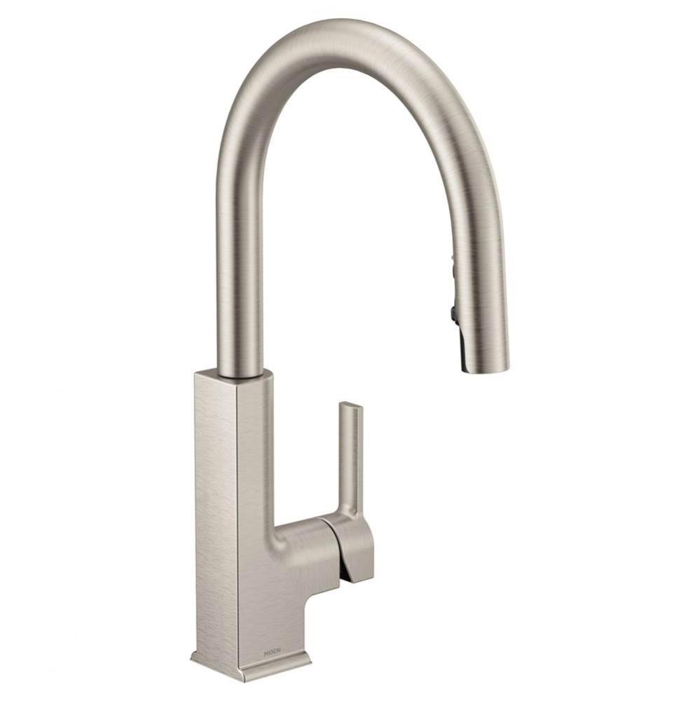 STO One Handle High Arc Pulldown Modern Kitchen Faucet with Power Clean, Spot Resist Stainless