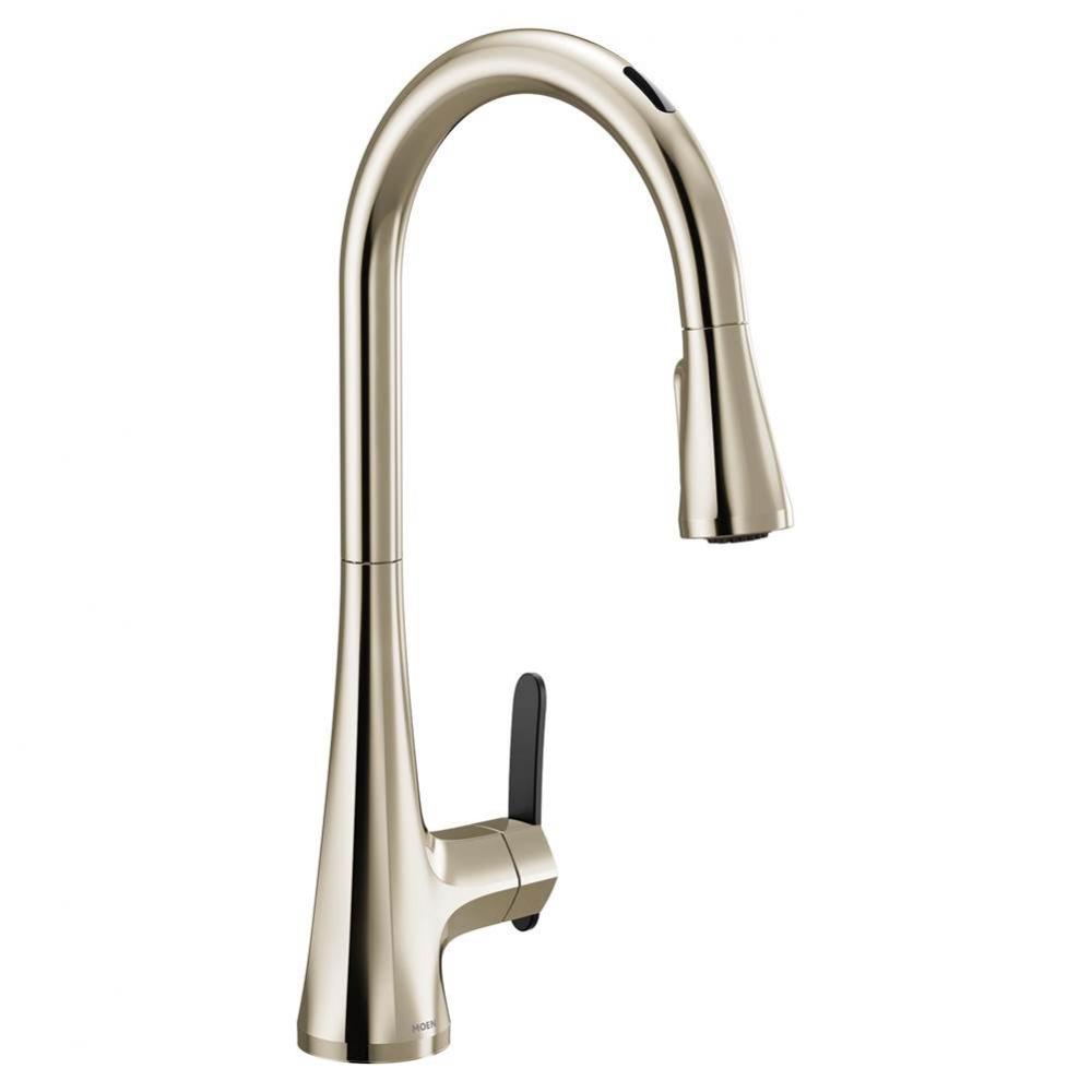 Sinema Smart Faucet Touchless Pull Down Sprayer Kitchen Faucet with Voice Control and Power Boost,