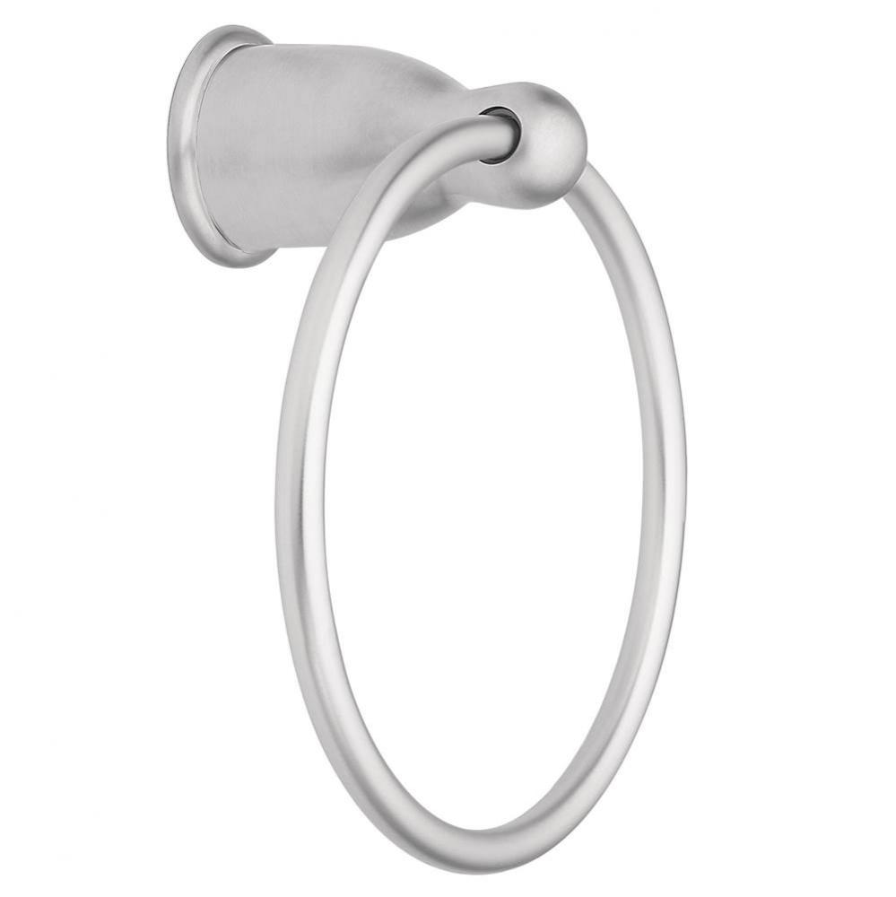 Brushed Chrome Towel Ring