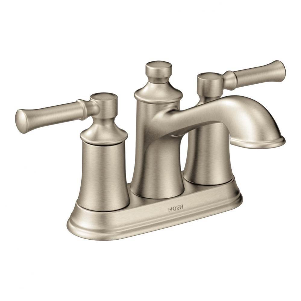 Dartmoor two-handle low arc bathroom faucet, Brushed Nickel, 1