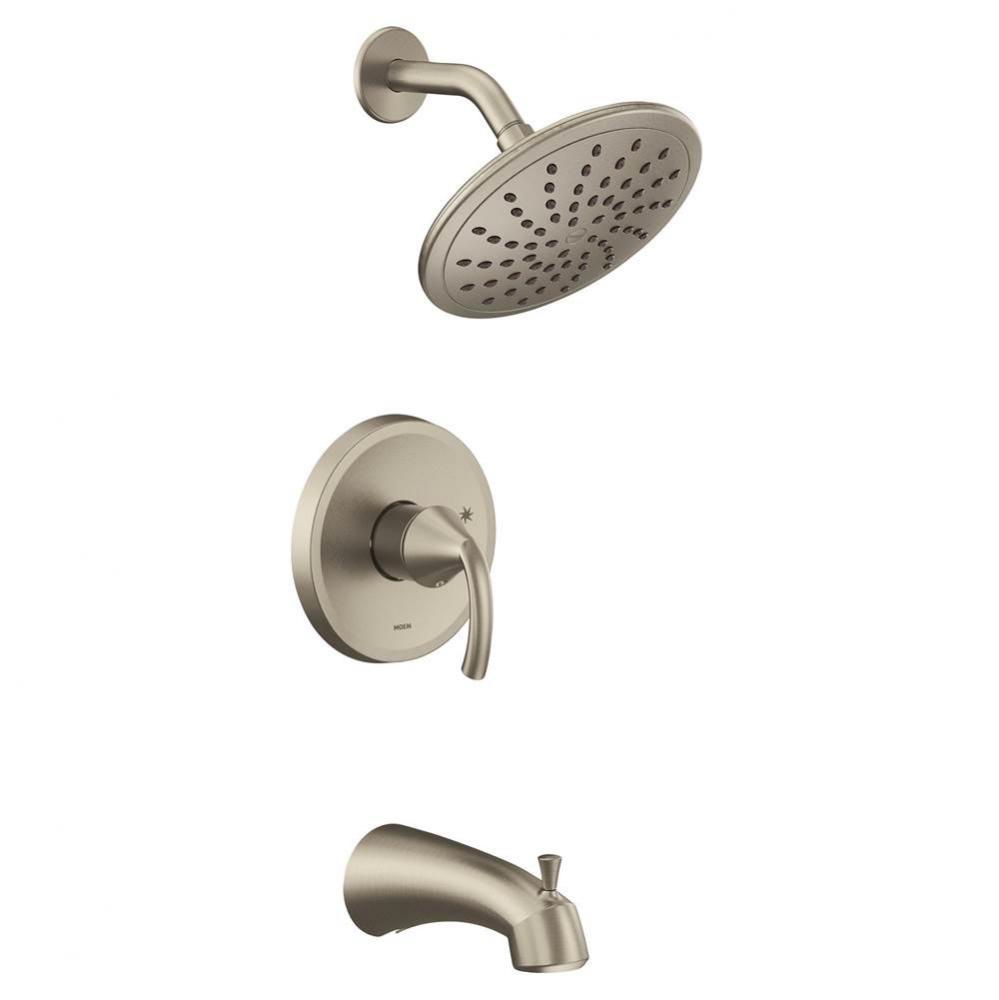 Glyde M-CORE 2-Series Eco Performance 1-Handle Tub and Shower Trim Kit in Brushed Nickel (Valve So