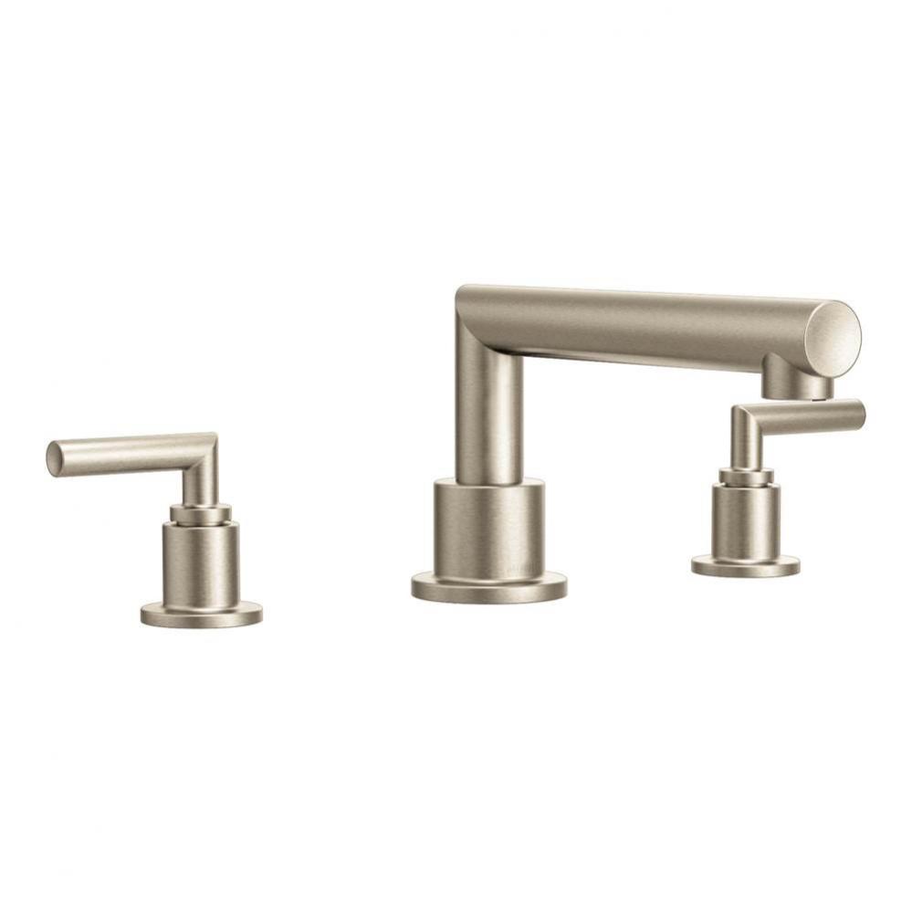 Arris 2-Handle Deck-Mount Roman Tub Faucet Trim Kit in Brushed Nickel (Valve Sold Separately)