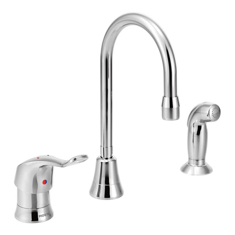 Chrome one-handle multi-purpose faucet