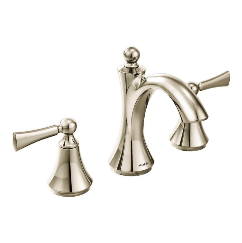 Wynford 8 in. Widespread 2-Handle High-Arc Bathroom Faucet in Polished Nickel (Valve Sold Separate