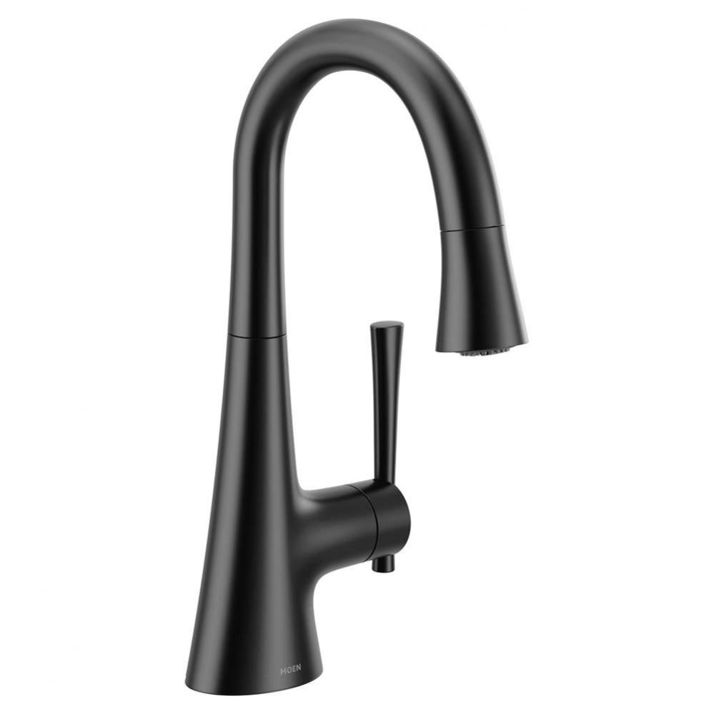 Kurv Matte Black One-Handle High Arc Bar Faucet