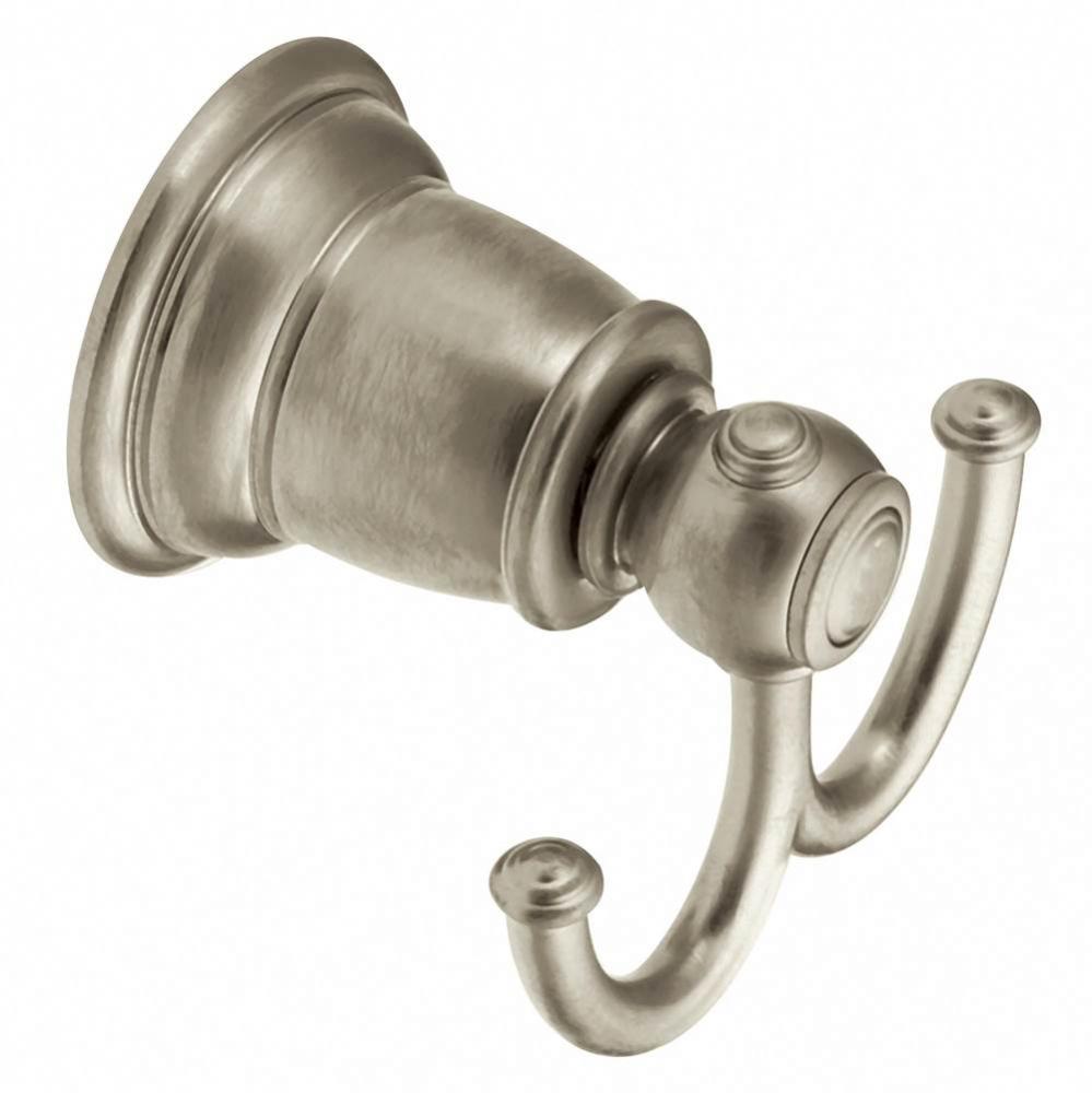 Brushed Nickel Double Robe Hook