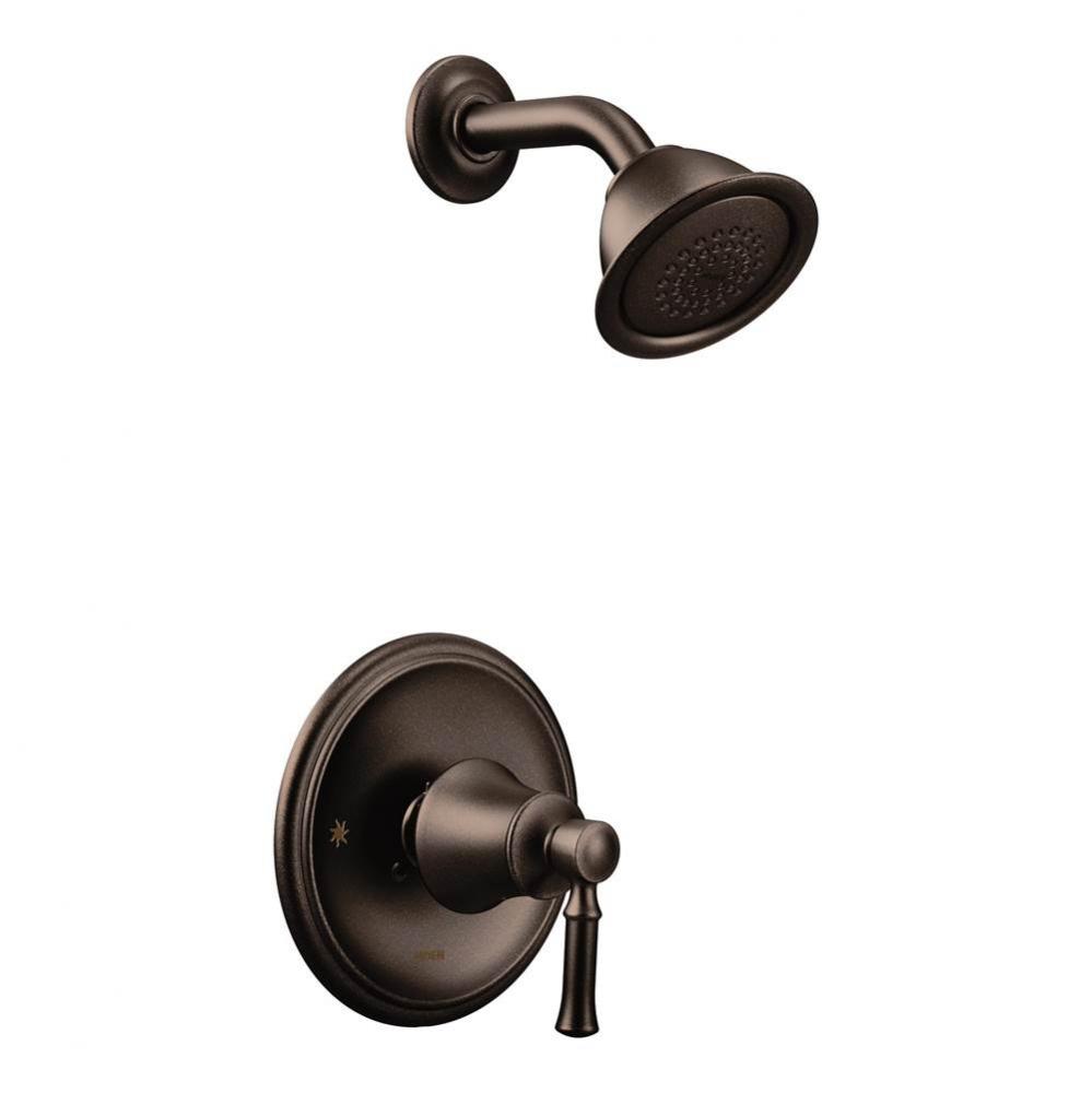 Dartmoor Posi-Temp Single-Handle Wall-Mount Shower Only Faucet Trim Kit in Oil Rubbed Bronze (Valv