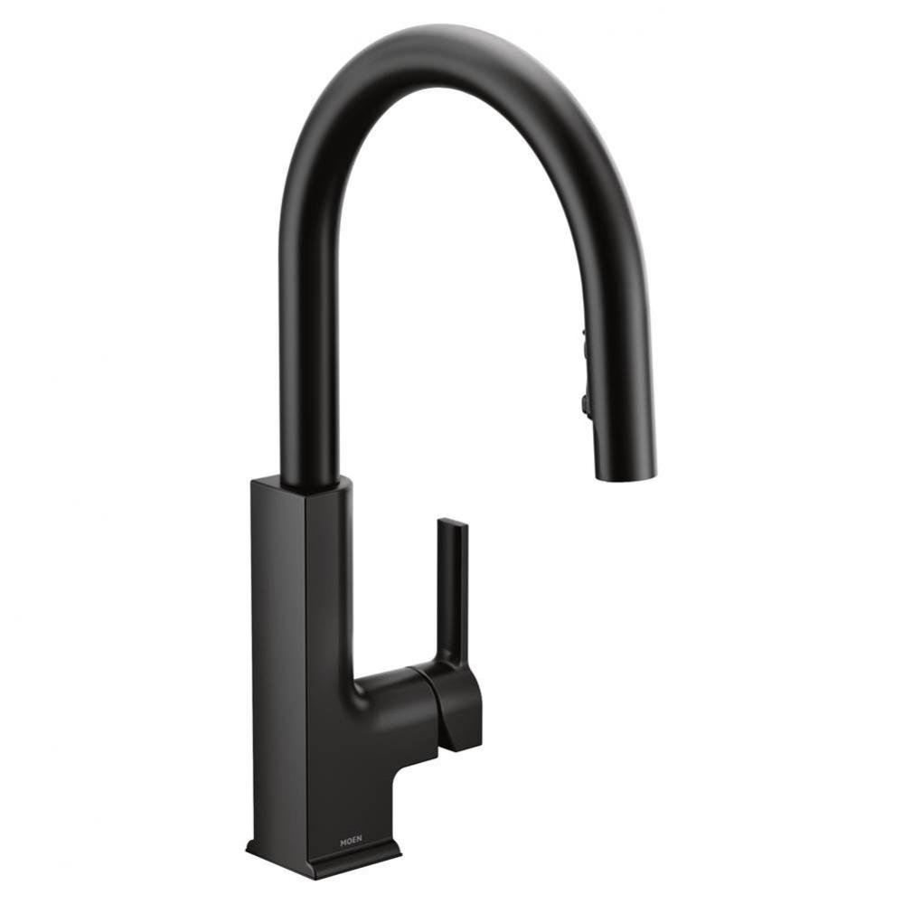 STO One-Handle High Arc Pulldown Kitchen Faucet with Power Clean, Matte Black
