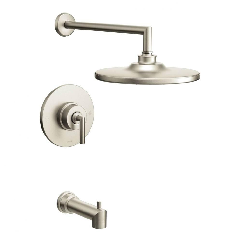 Arris Posi-Temp Single-Handle 1-Spray Tub and Shower Faucet Trim Kit in Brushed Nickel (Valve Sold