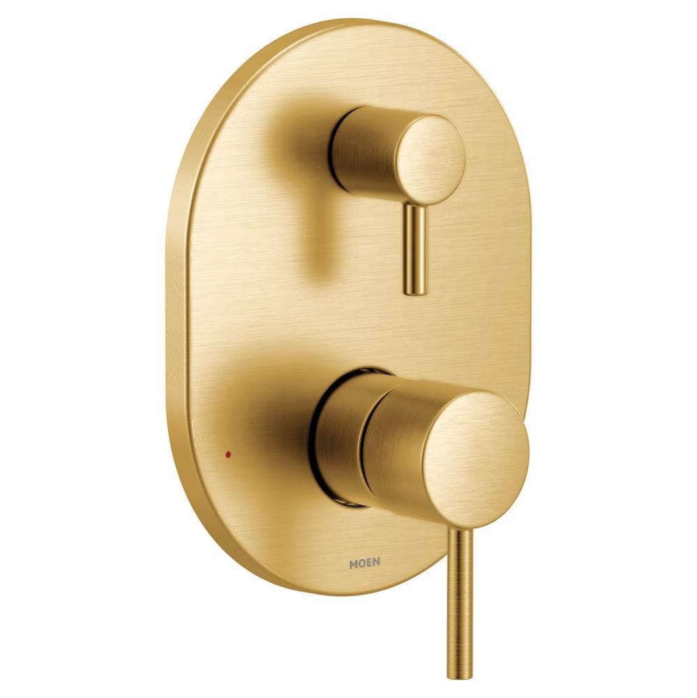 Align M-CORE 3-Series 2-Handle Shower Trim with Integrated Transfer Valve in Brushed Gold (Valve S