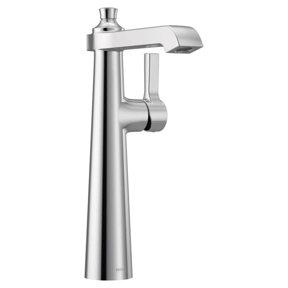 Flara One-Handle Single Hole Vessel Sink Bathroom Faucet, Chrome
