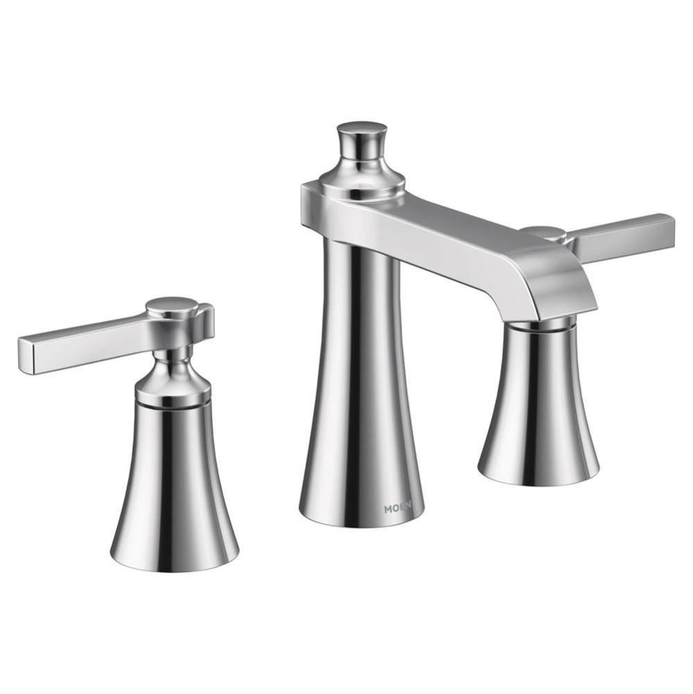 Flara 8 in. Widespread 2-Handle High-Arc Bathroom Faucet Trim Kit in Chrome (Valve Sold Separately