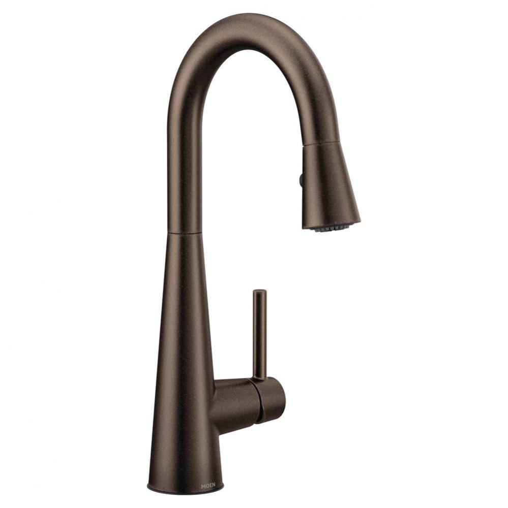 Sleek Single-Handle Pull-Down Sprayer Bar Faucet Featuring Reflex and Power Clean in Oil-Rubbed Br