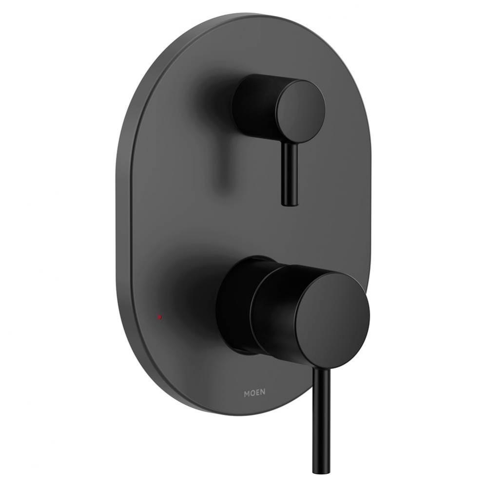 Align M-CORE 3-Series 2-Handle Shower Trim with Integrated Transfer Valve in Matte Black (Valve So